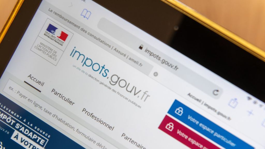 Une déclaration d'impôts en ligne.
