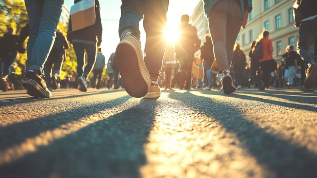 Pieds qui marchent en ville - crédit photo : El Media via Adobe Stock