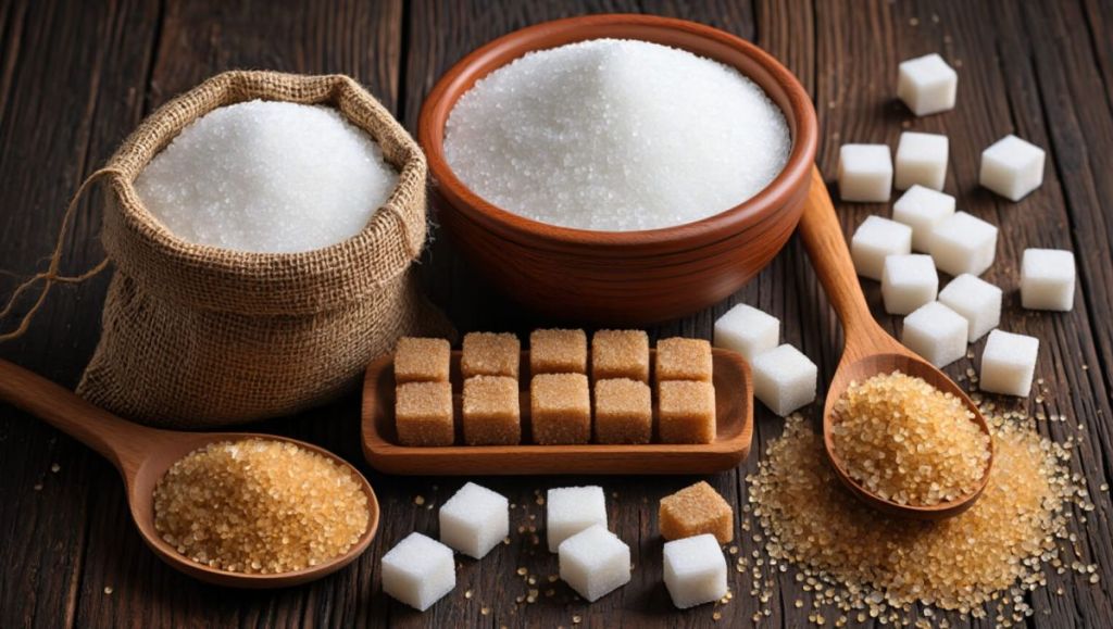 Sucre de plusieurs variétés