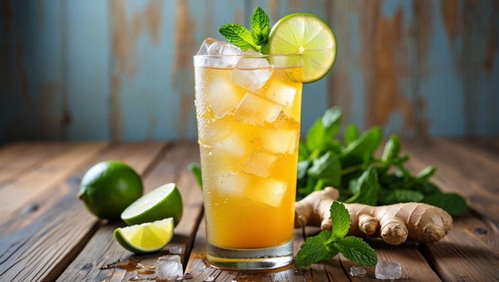 Ginger beer et glace pilée
