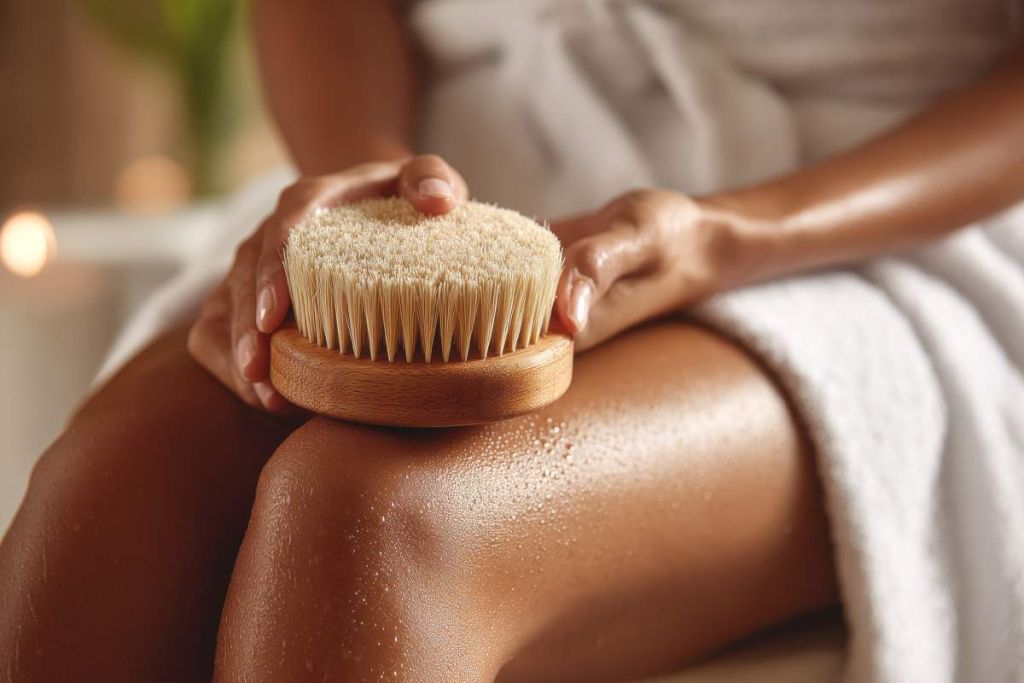 Femme qui tient une brosse - crédit photo : whitestorm via Adobe Stock