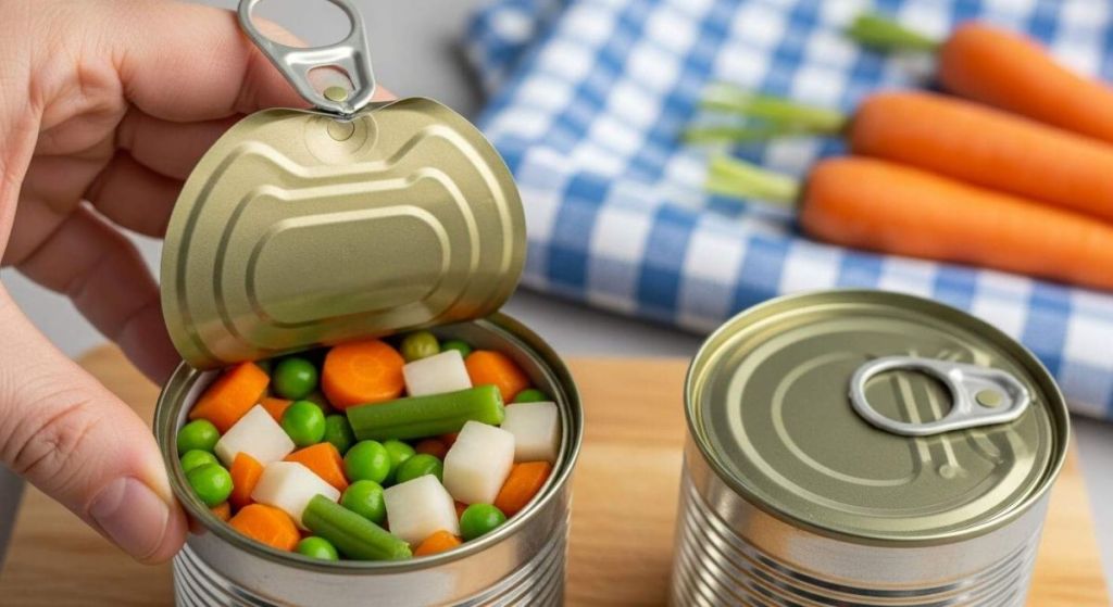 Boîte de conserve de macédoine de légumes