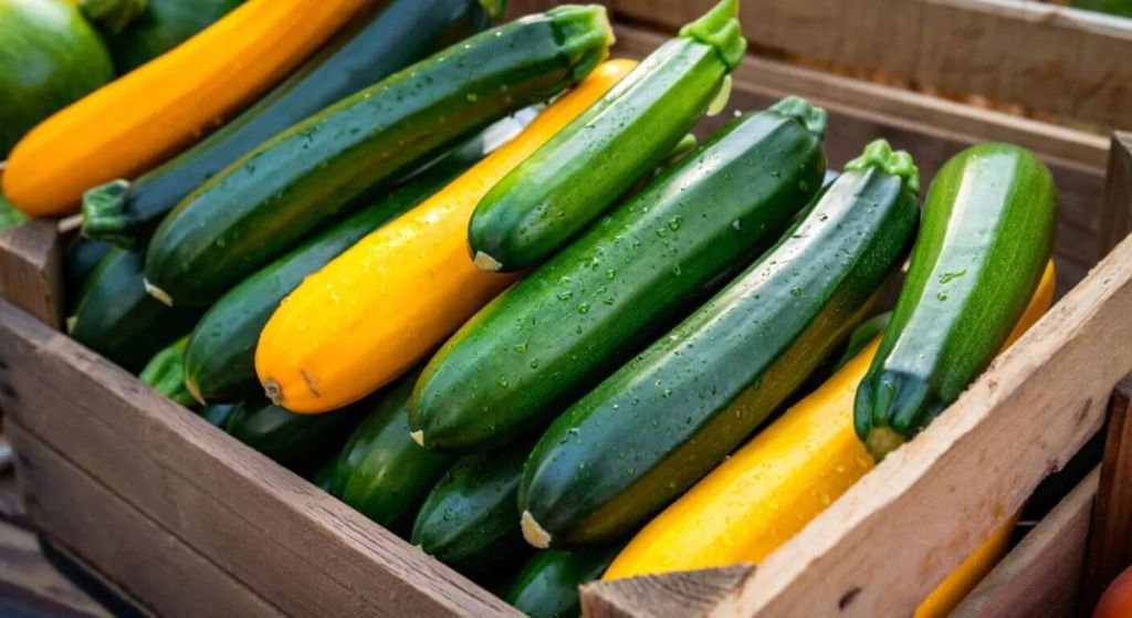 Courgettes vertes et jaunes