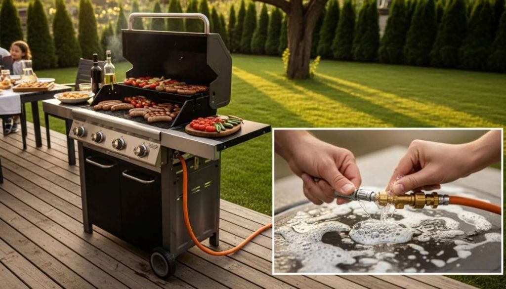 Barbecue avec des grillades dessus