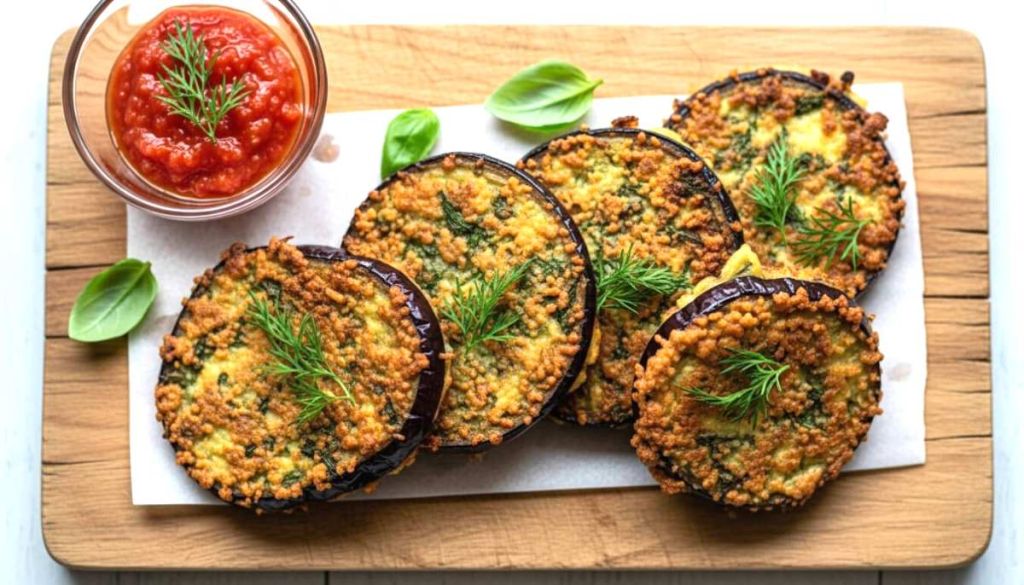 Beignets d'aubergine croustillants