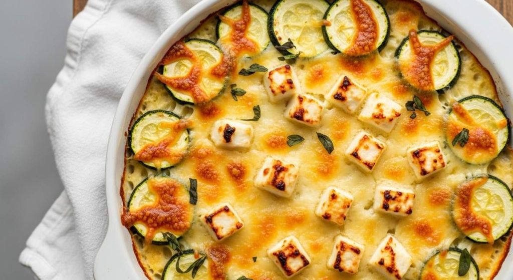 Gratin courgettes feta