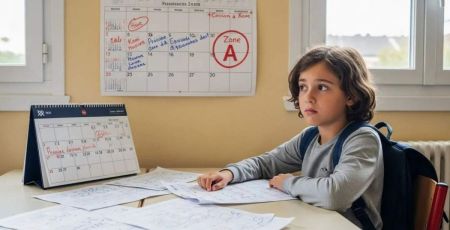 Enfant qui travaille à son bureau