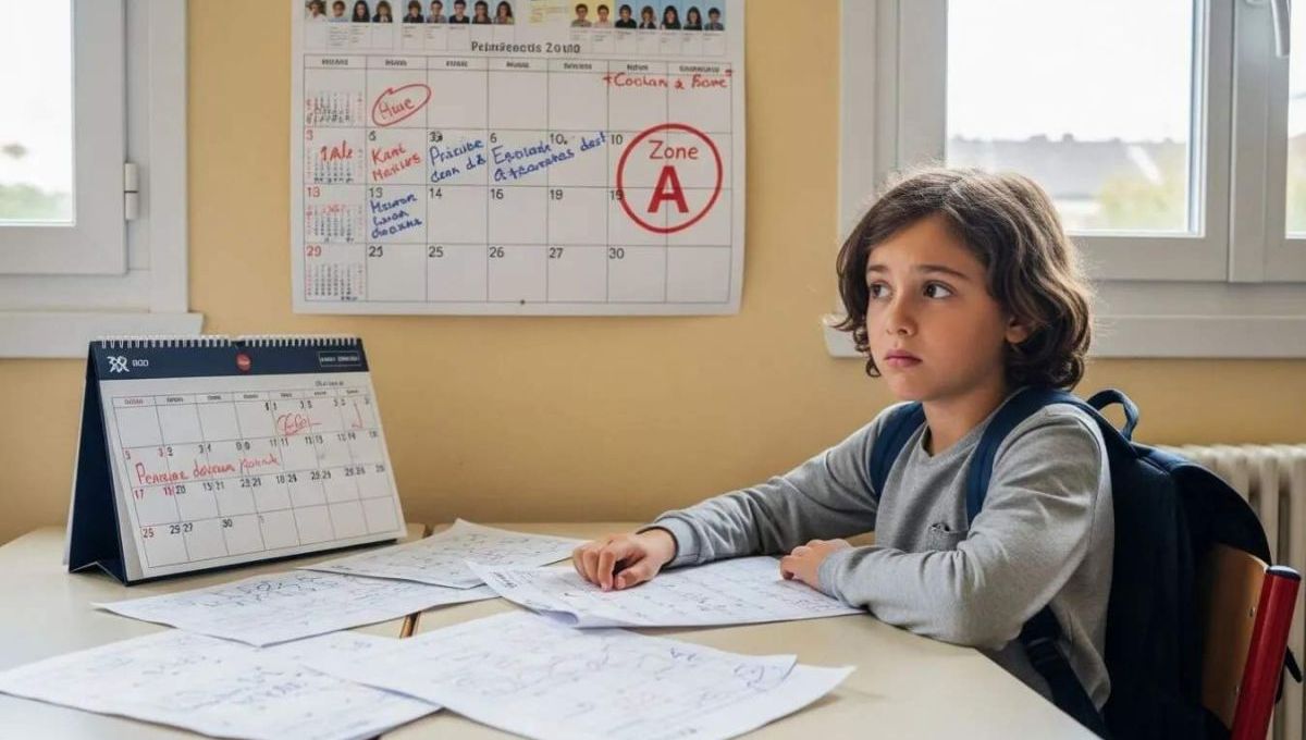 Enfant qui travaille à son bureau