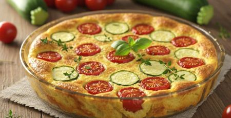 Clafoutis courgette-tomate