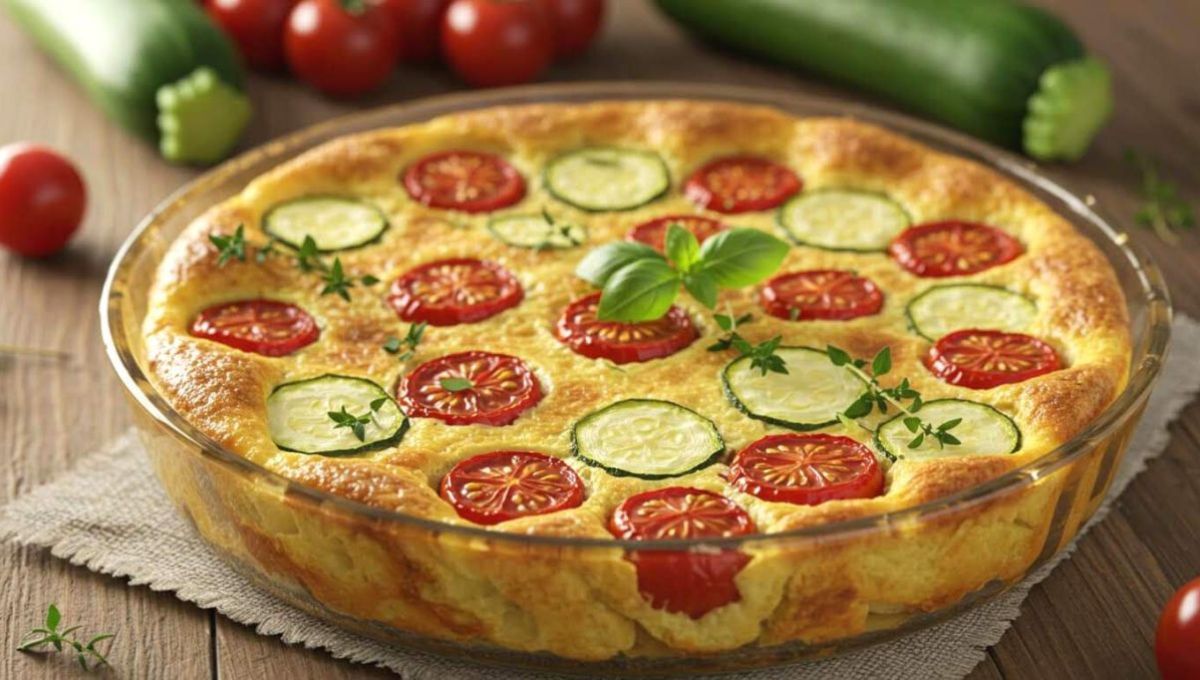Clafoutis courgette-tomate