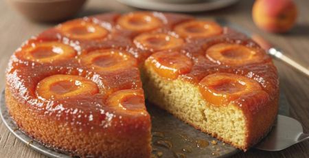 Gâteau renversé à l’abricot caramélisé
