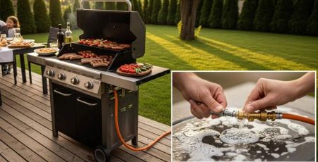 Barbecue avec des grillades dessus