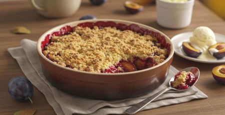 Crumble aux prunes