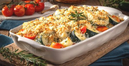 Ce crumble tomates-aubergines