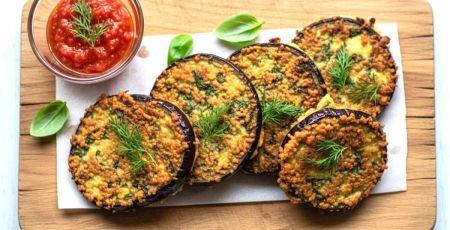 Beignets d'aubergine croustillants