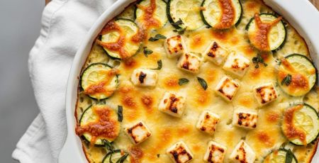 Gratin courgettes feta