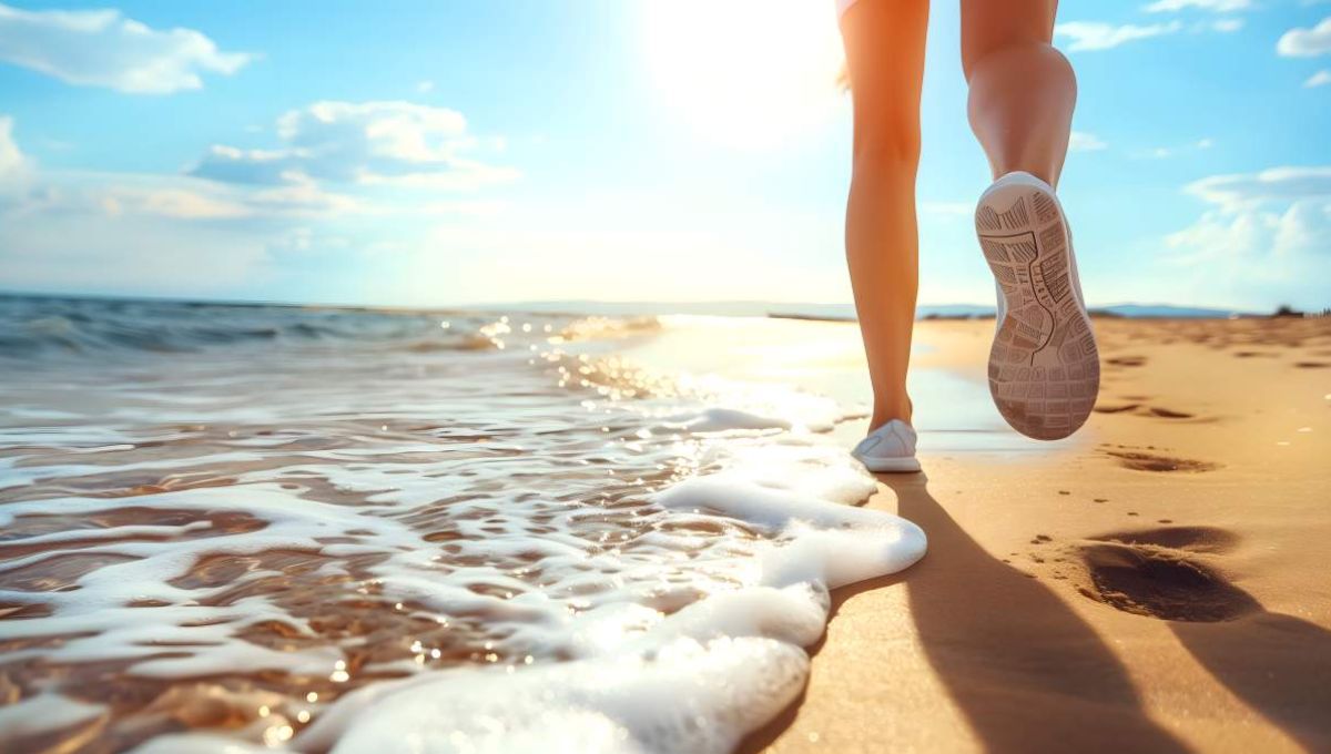 Jogging sur la plage