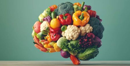 Cerveau fait de légumes - crédit photo : Sim via Adobe Stock