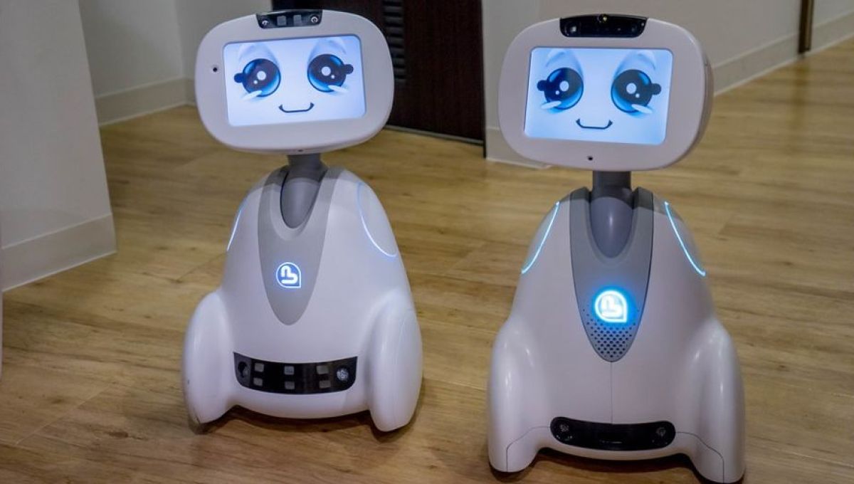 Les deux robots Buddy à l'IME de Neuilly.
