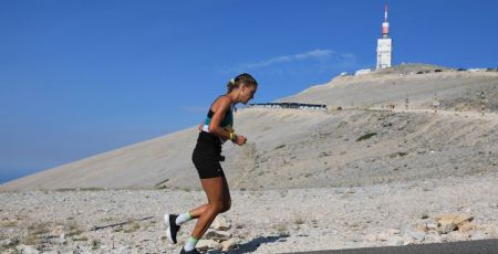 Manon Coste, 1ère au semi du Mont Ventoux court pour le plaisir