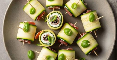 Mini-roulés à la courgette