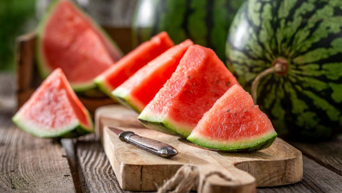 Pastèque découpée - crédit photo : shaiith via Adobe Stock