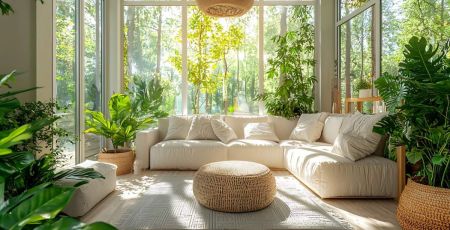 Plantes d'intérieur dans une véranda - crédit photo : Arsira via Adobe Stock