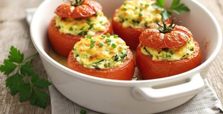 Tomates farcies aux courgettes