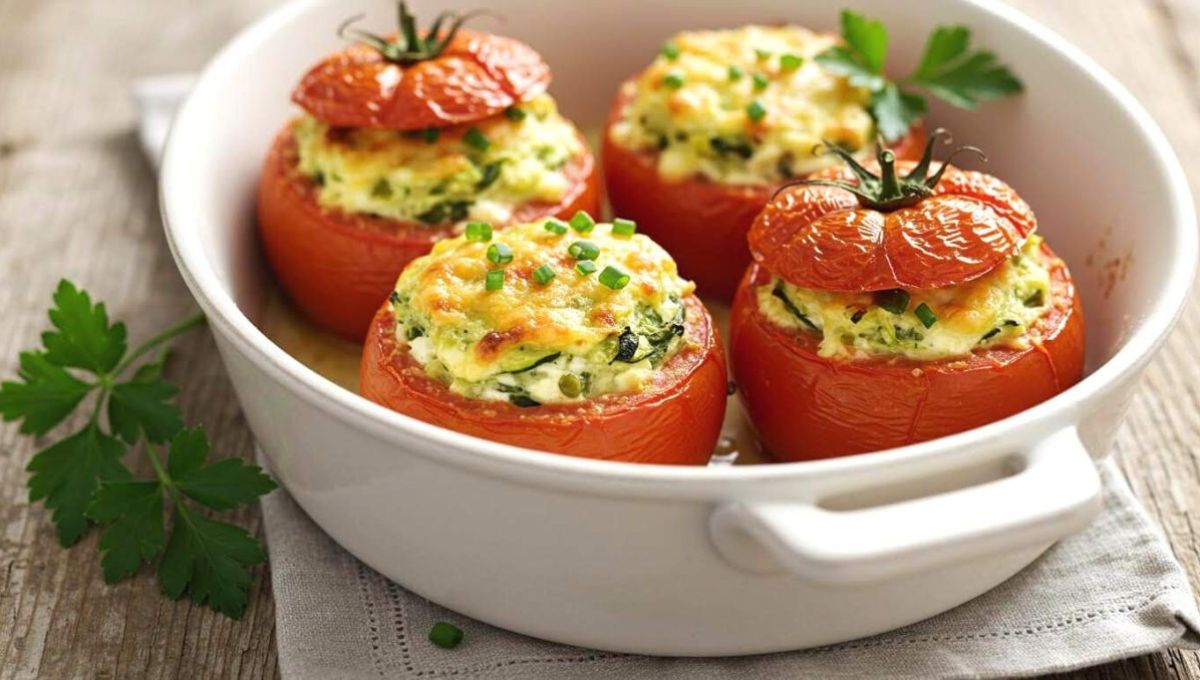 Tomates farcies aux courgettes