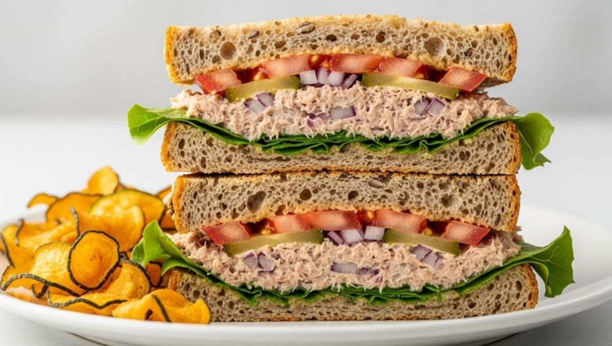 Sandwich au thon gourmand bien rempli