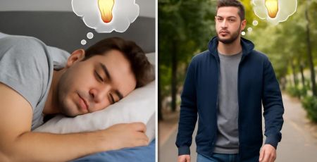 Deux hommes trouvent de ssolutions l'un en dormant, l'aute en marchant