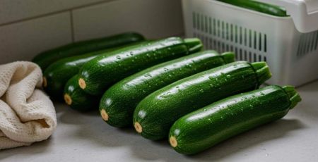 Six belles courgettes