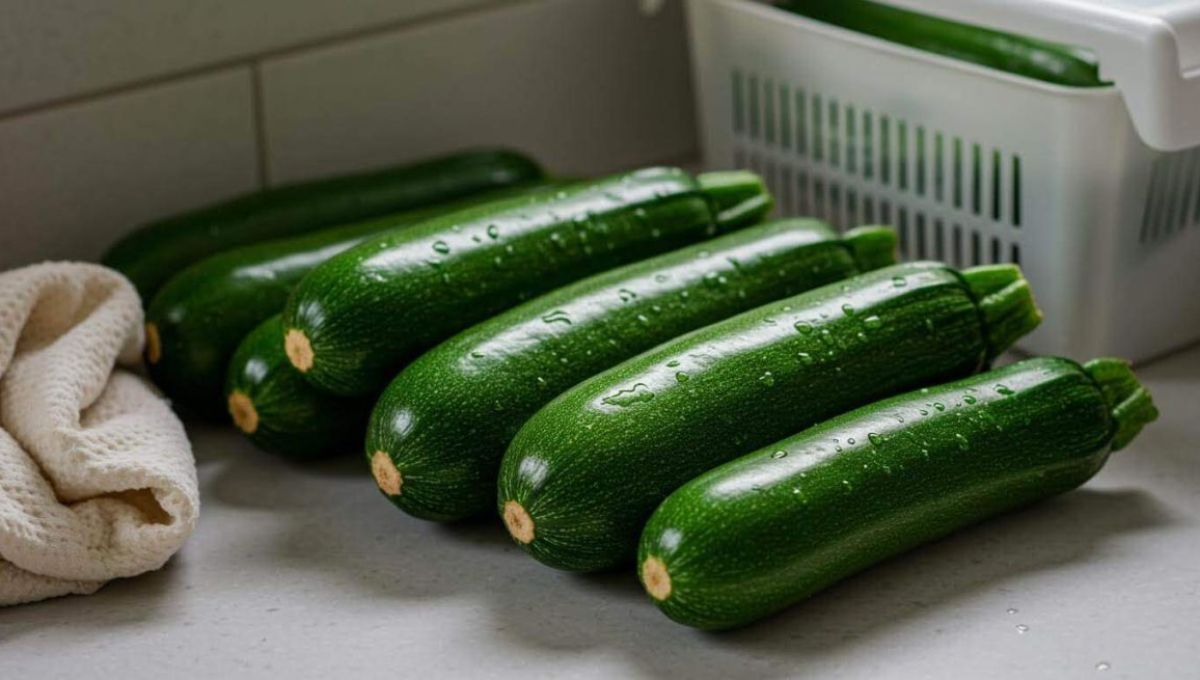 Six belles courgettes